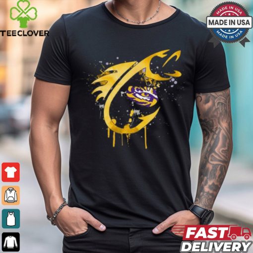 Lsu tigers fishing fish hook 2024 T shirt