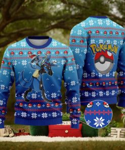 Lucario Lucario Anime Lucario Xmas Pocket Monster Gift Ugly Christmas Sweater For Men And Women