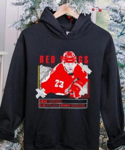 Lucas Raymond number 23 Detroit Red Wings ice hockey player pose paper gift hoodie, sweater, longsleeve, shirt v-neck, t-shirt