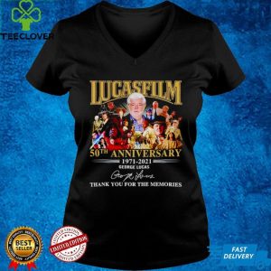 Lucasfilm 50th anniversary 1971 2021 George Lucas signature thank you for the memories shirt