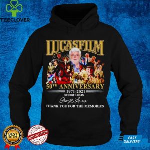Lucasfilm 50th anniversary 1971 2021 George Lucas signature thank you for the memories hoodie, sweater, longsleeve, shirt v-neck, t-shirt