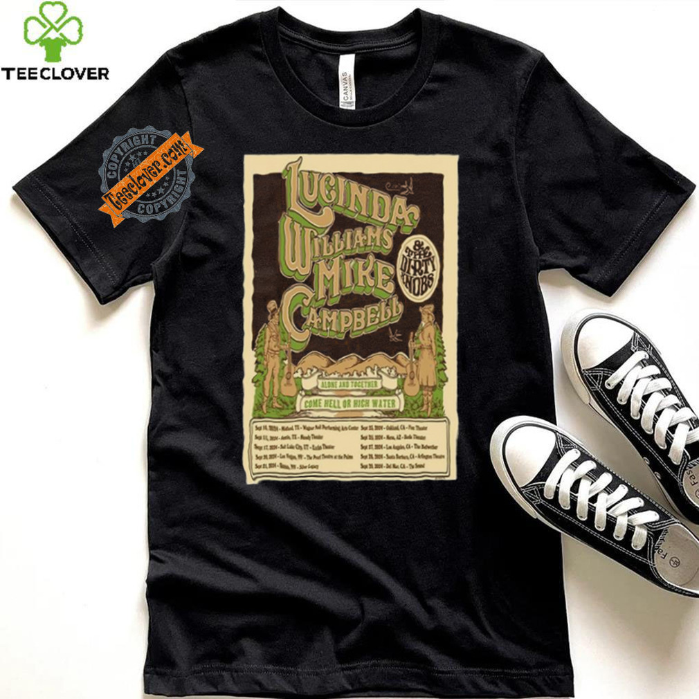 Lucinda Williams Mike And Campbell Tour Alone And Together 2024 Poster shirt Lucinda Williams Mike And Campbell Tour Alone And Together 2024 Poster shirt
