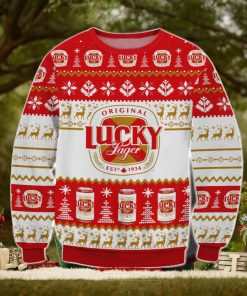 Lucky Lager Ugly Christmas Holiday Sweater