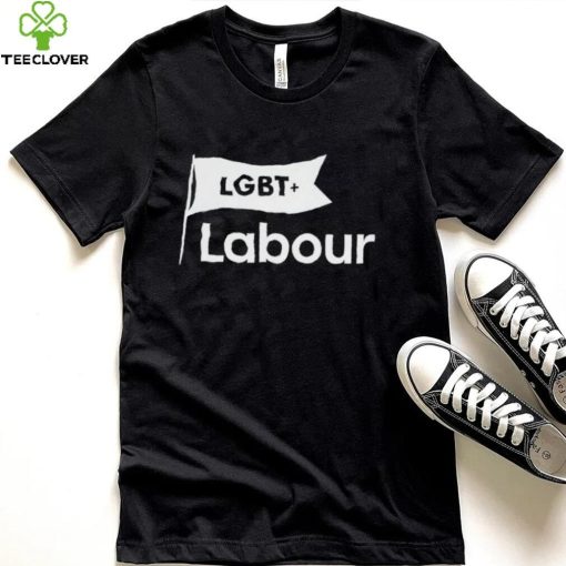 Lucy Powell MP LGBT Labour flag shirt