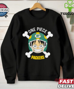 Luffy One Piece x Green Bay Packers cartoon bighead shirt