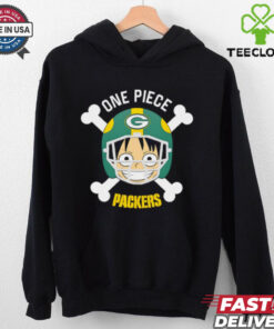 Luffy One Piece x Green Bay Packers cartoon bighead shirt