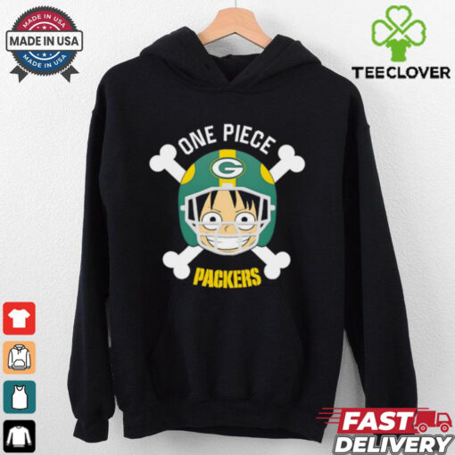 Luffy One Piece x Green Bay Packers cartoon bighead shirt