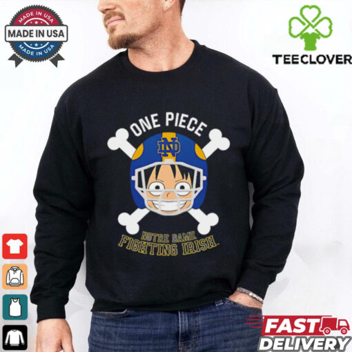 Luffy One Piece x Notre Dame Fighting Irish shirt