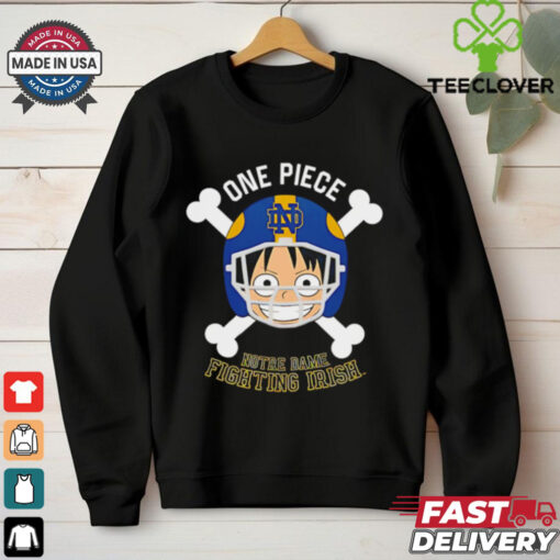 Luffy One Piece x Notre Dame Fighting Irish shirt