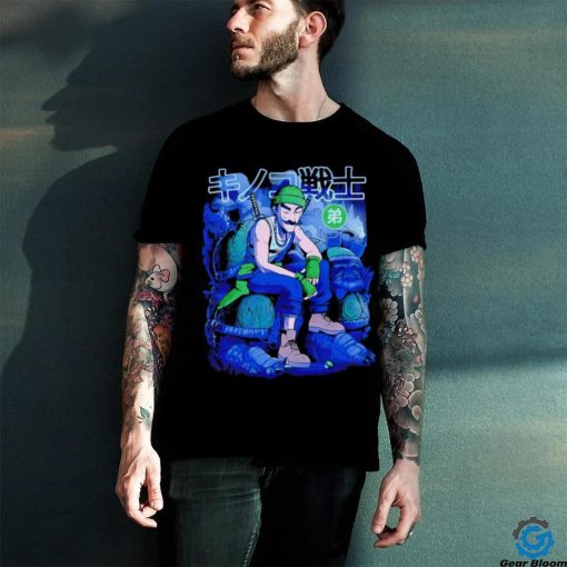 Luigi character green mushroom Brother shirt