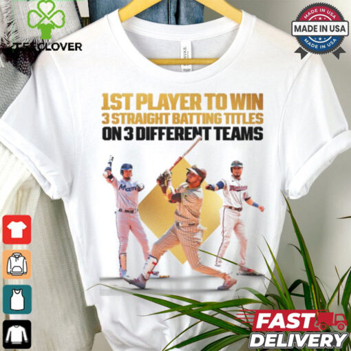 Luis Arraez San Diego Padres – 1st Player To Win 3 Straight Batting Titles On 3 Different Teams 2024 Poster t shirt