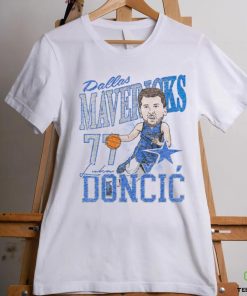 Luka Doncic Dallas Mavericks White Caricature Short Sleeve Fashion Player T Shirt