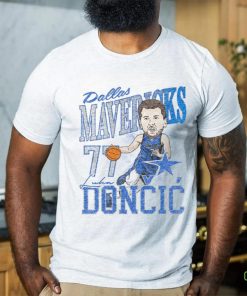 Luka Doncic Dallas Mavericks White Caricature Short Sleeve Fashion Player T Shirt