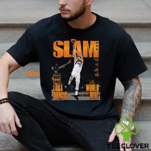 Luka Doncic The World Is Mine Run To The ’24 NBA Finals With The Cover Of SLAM 250 The Orange Metal Editions Classic T Shirt