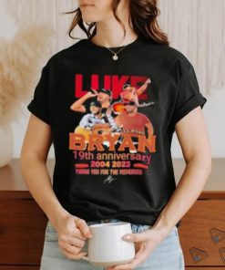 Luke Bryan 19th anniversary 2004 2023 thank you for the memories signature shirt