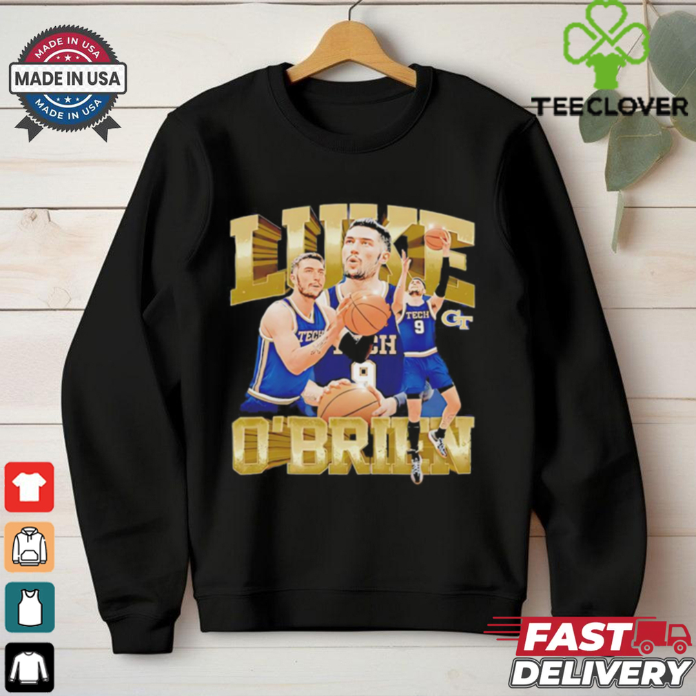 Luke O’Brien Georgia Tech Yellow Jackets NCAA Men’s Basketball player collage shirt Luke O’Brien Georgia Tech Yellow Jackets NCAA Men’s Basketball player collage shirt