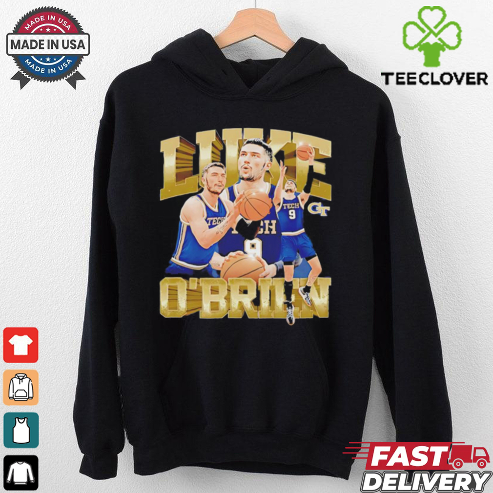 Luke O’Brien Georgia Tech Yellow Jackets NCAA Men’s Basketball player collage shirt Luke O’Brien Georgia Tech Yellow Jackets NCAA Men’s Basketball player collage shirt
