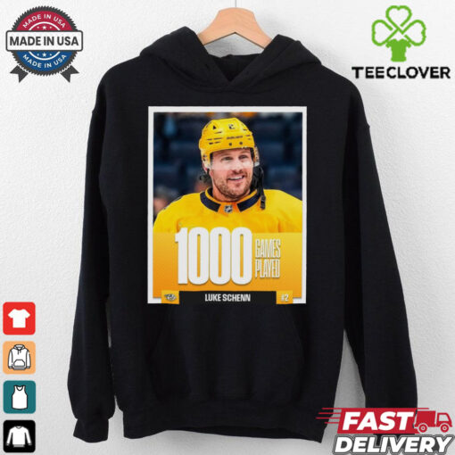 Luke Schenn Nashville Predators NHL 1000 Games Played t hoodie, sweater, longsleeve, shirt v-neck, t-shirt