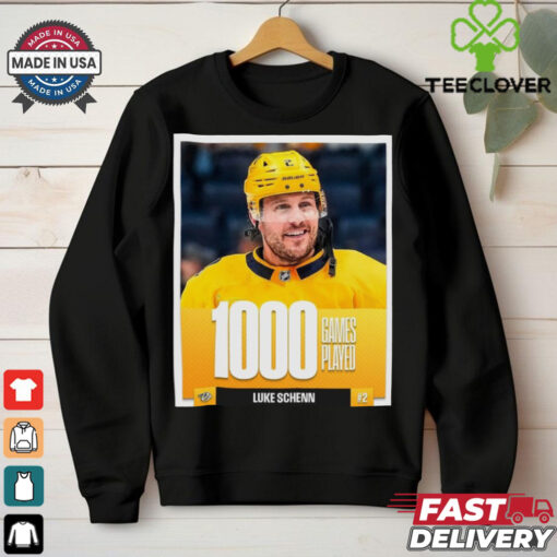 Luke Schenn Nashville Predators NHL 1000 Games Played t hoodie, sweater, longsleeve, shirt v-neck, t-shirt