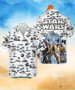 Luke Skywalker Princess Leia Han Solo Chewbacca R2 D2 C 3PO Star Wars All Over Print Hawaiian Shirt