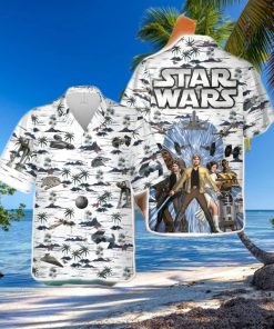 Luke Skywalker Princess Leia Han Solo Chewbacca R2 D2 C 3PO Star Wars All Over Print Hawaiian Shirt