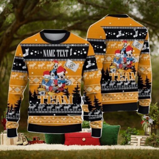 Luton Town FC Disney Team Custom Name Ugly Christmas Sweater