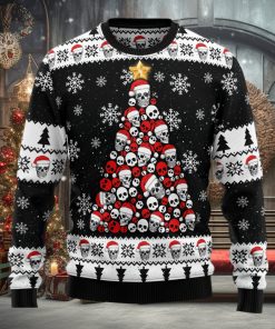 Skull Pine Tree Ugly Christmas Sweater Thankgiving Gift Men Women