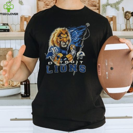 Detroit Lions Football Quarterback Lion Warrior T Shirt