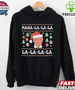 MAGA LA LA LA Donald Trump POTUS 47 Ugly Christmas Sweater T Shirt 3 MAGA LA LA LA Donald Trump POTUS 47 Ugly Christmas Sweater T Shirt