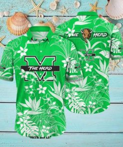 MARSHALL THUNDERING HERD NCAA FLORAL FULL PRINTING 3D HAWAIIAN SHIRT