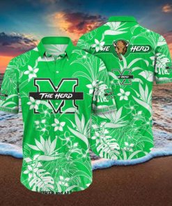 MARSHALL THUNDERING HERD NCAA FLORAL FULL PRINTING 3D HAWAIIAN SHIRT