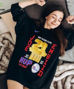MEN’S NIKE JOEL EMBIID BLACK PHILADELPHIA 76ERS 2023 NBA MVP T SHIRT