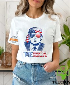 MERICA TRUMP Happy 4th Of July Trump American Flag Shirt