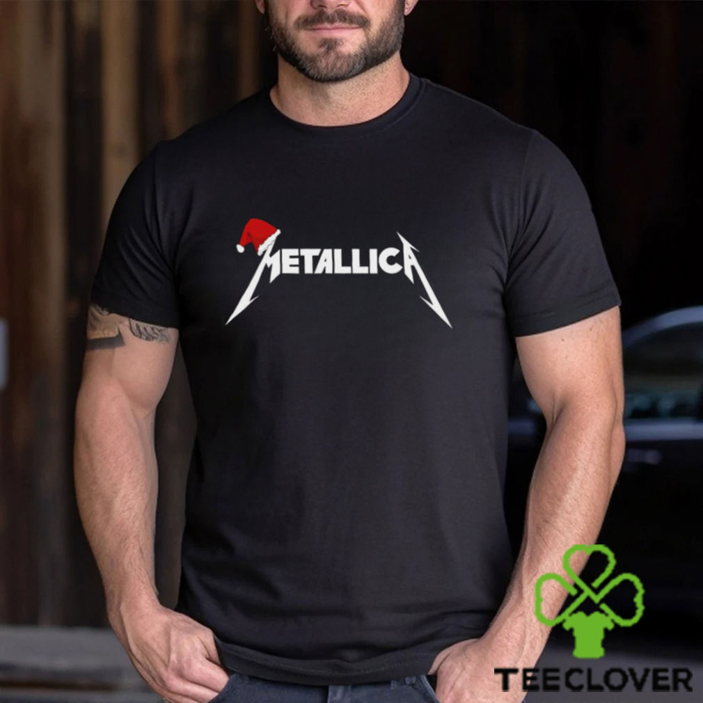 METALLICA Attractive T Shirt Santa Hat Logo METALLICA Attractive T Shirt Santa Hat Logo