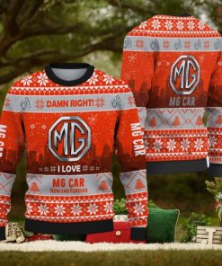 MG Car Lovers Knitted Christmas Sweater Gift For Fans