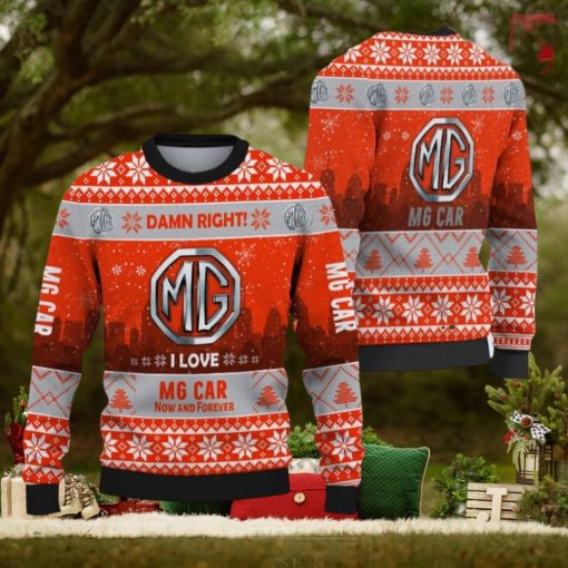 MG Car Lovers Knitted Christmas Sweater Gift For Fans