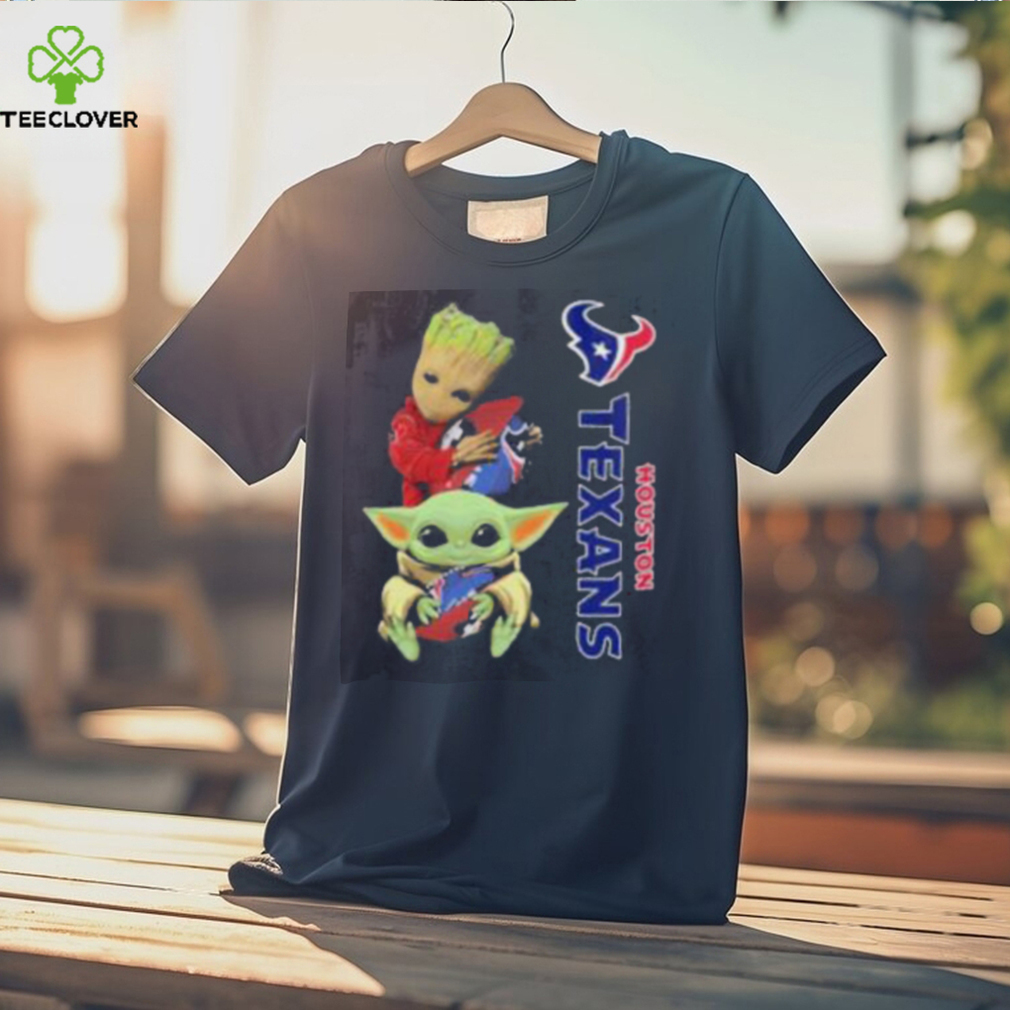 Baby Yoda And Groot Hug Houston Texans Shirt Baby Yoda And Groot Hug Houston Texans Shirt