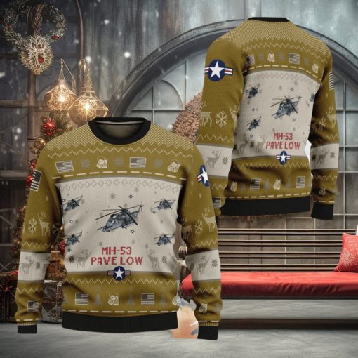MH 53 Pave Low Aircraft MH53 Ugly Christmas 3D Sweater