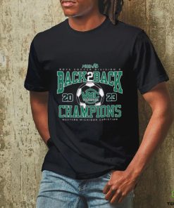 MHSAA Western Michigan Christian Boys Soccer Division 4 Back 2 Back Champions 2023 logo shirt