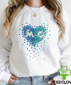 MIAMI DOLPHINS TINY HEART SHAPE 2023 T SHIRT