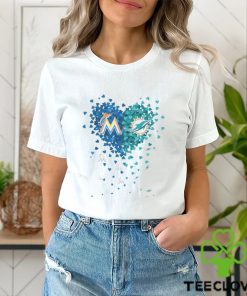 MIAMI DOLPHINS TINY HEART SHAPE 2023 T SHIRT