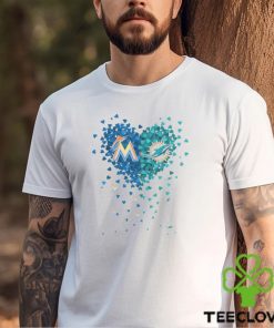 MIAMI DOLPHINS TINY HEART SHAPE 2023 T SHIRT