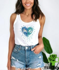 MIAMI DOLPHINS TINY HEART SHAPE 2023 T SHIRT