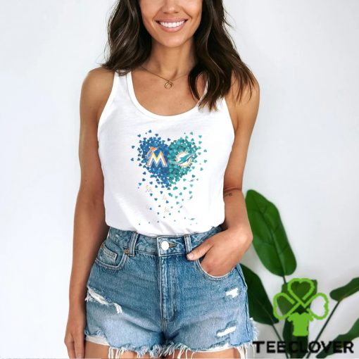 MIAMI DOLPHINS TINY HEART SHAPE 2023 T SHIRT