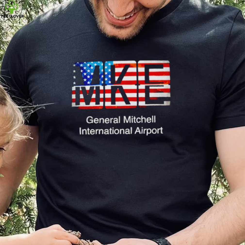 MKE General Mitchell International Airport American flag shirt