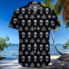 Buy Hawaiian Shirts Black Weed Rose And Skull 1