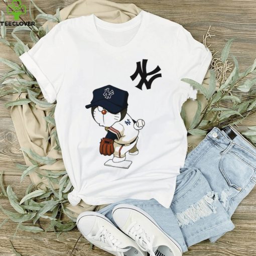 MLB Anime Doraemon Yankees T Shirt