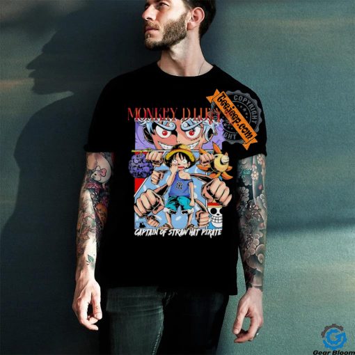 MLB Anime One Piece Funny Luffy Baseball Logo shirt