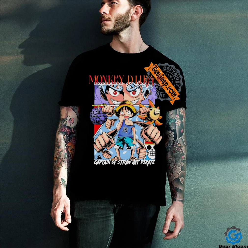 MLB Anime One Piece Funny Luffy Baseball Logo shirt MLB Anime One Piece Funny Luffy Baseball Logo shirt