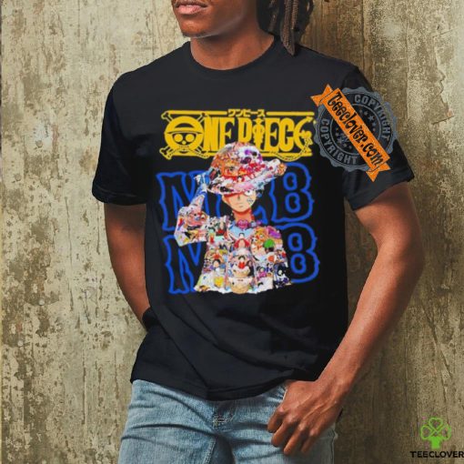 MLB Anime One Piece Luffy Image Baseball Logo shirt